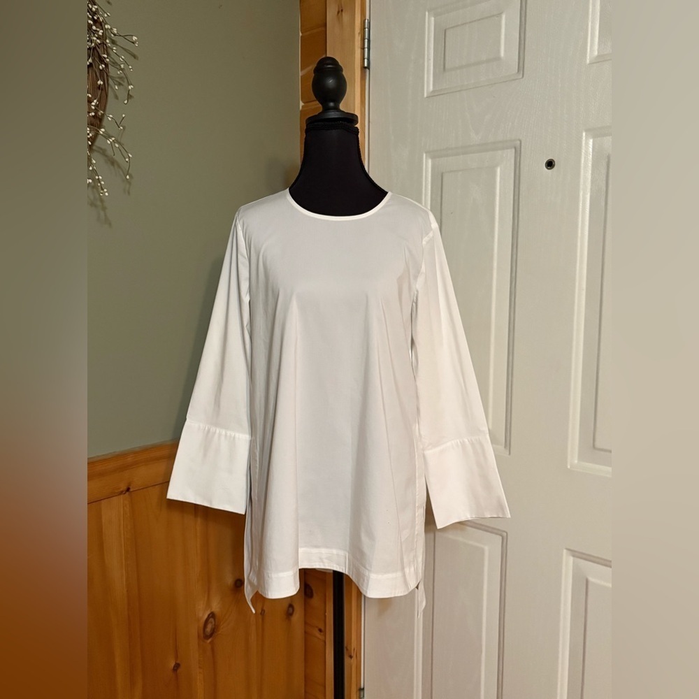 J. Jill White Tunic w/ Split Sides NWT